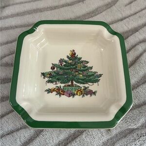 Spode Christmas Tree Square Ash Tray or Trinket Tray